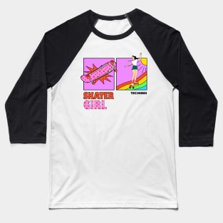 Skater Girl Baseball T-Shirt